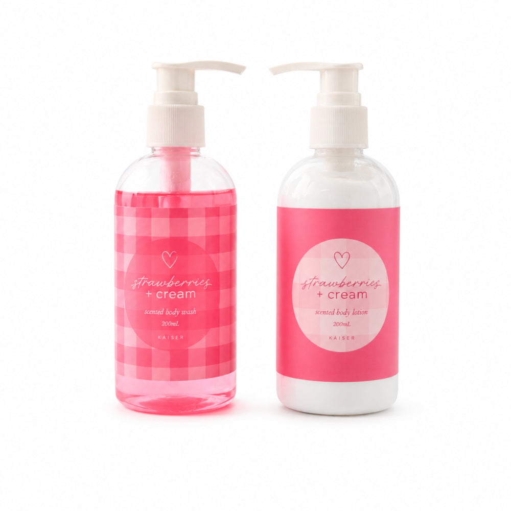 Sweethearts Series Body Wash & Lotion 400ml - STRAWB & CREAM